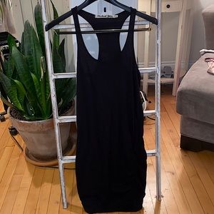 MICHAEL STARS black ruched Razorback dress S